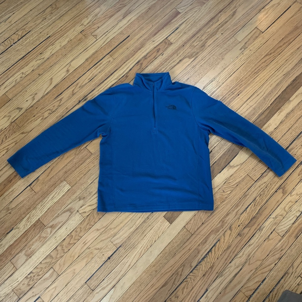 Size M The North Face Blue Fleece Quarter-Zip